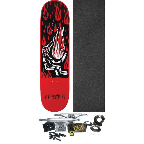 Zero Skateboards Gabriel Summers Hillz Red Skateboard Deck - 8.5" x 32.3" - Complete Skateboard Bundle